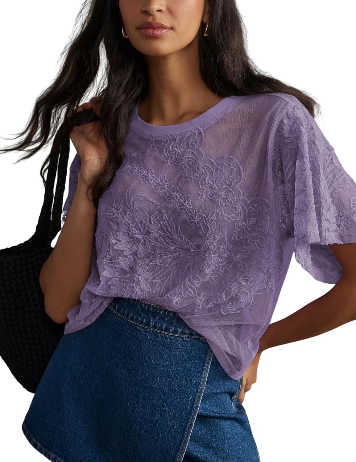 Stylish Y2K Women's Mesh Tops for Trendy Summer Looks