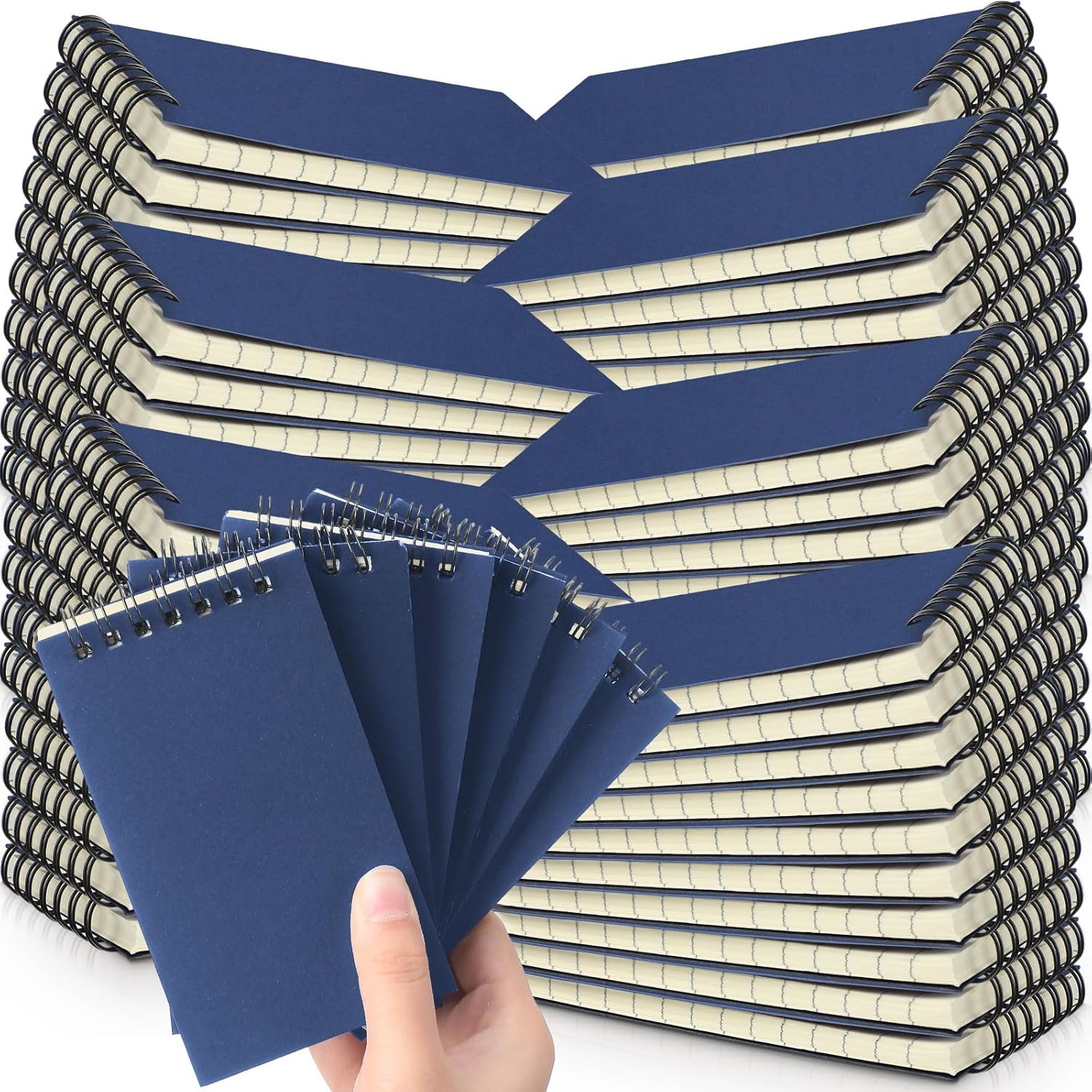 100 Pcs Pocket Notebook Bulk Small 3x5 Inch Spiral Notepads