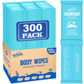 Ultra Thick Soft Large Body Wipes 300 Pack - Unscented Shower Wipes
