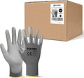 DULFINE Men's Large Grey Safety Work Gloves - Breathable Grip