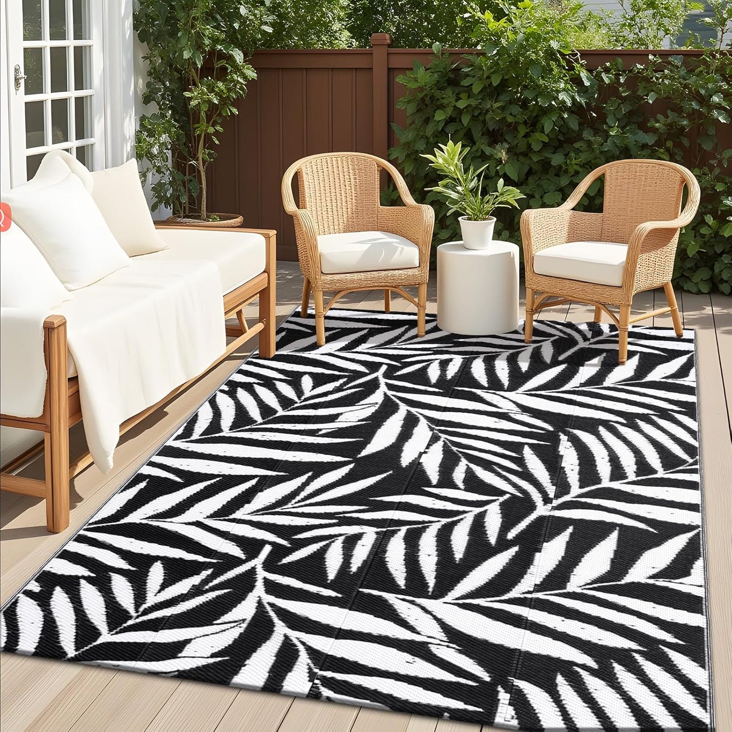 OLANLY Waterproof Outdoor Rug 5x8 ft for Stylish Outdoor Spaces