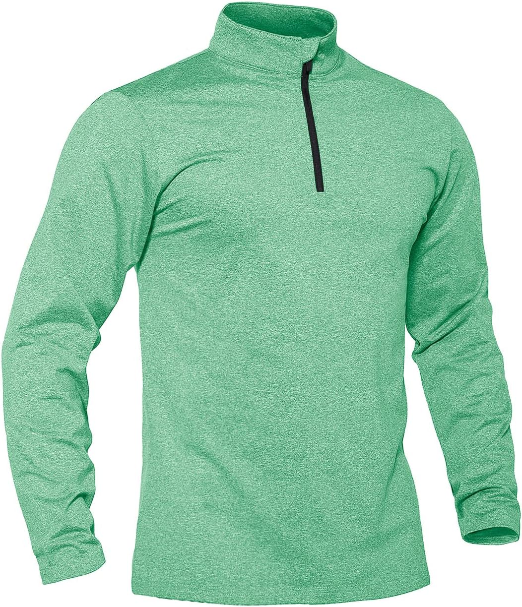 TACVASEN Men's Quarter Zip Pullover for Active Sportswear
