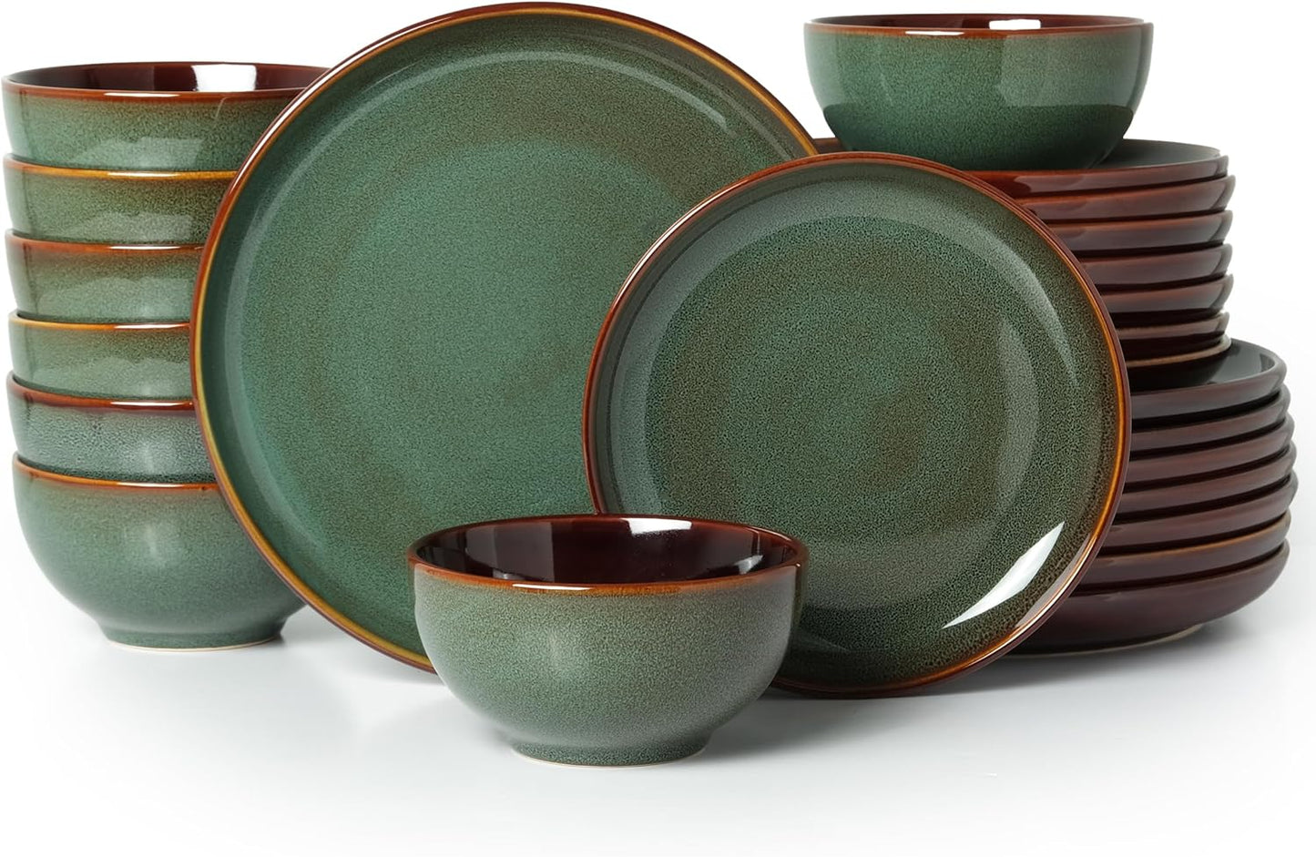 Elegant 24 Piece Dinnerware Set for Large Families & Entertaining