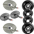Porcelain Burner Drip Pan & MP22YA Electric Range Burner Element Set