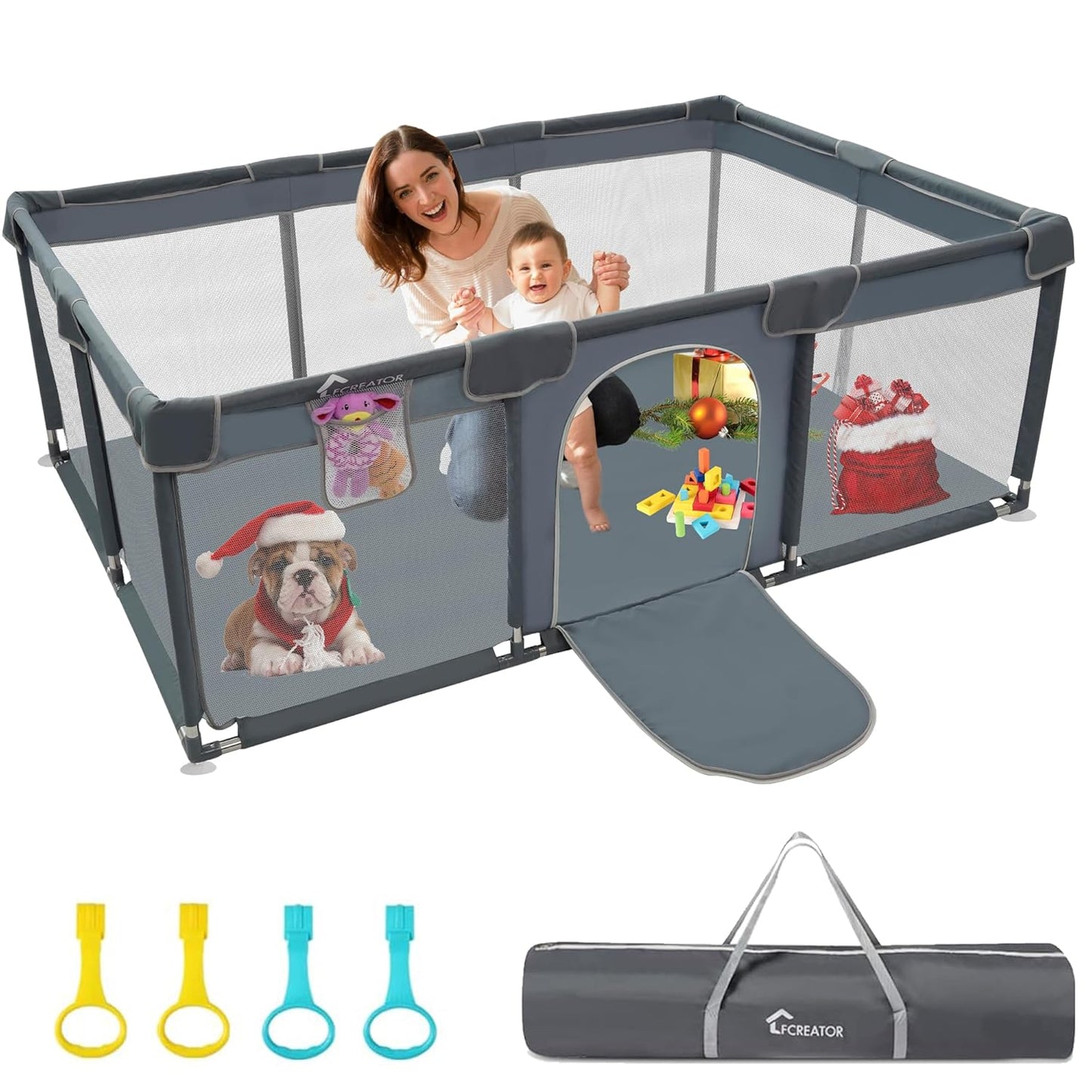 Safe Indoor Toddler Play Area - Anti-Fall Playpen