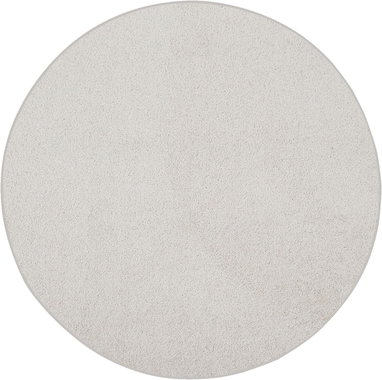 Ambiant Pet Friendly Solid Color Area Rug - 5ft Round Off White