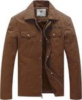 Men's Casual Canvas Cotton Military Lapel Jacket - Tough Cotton