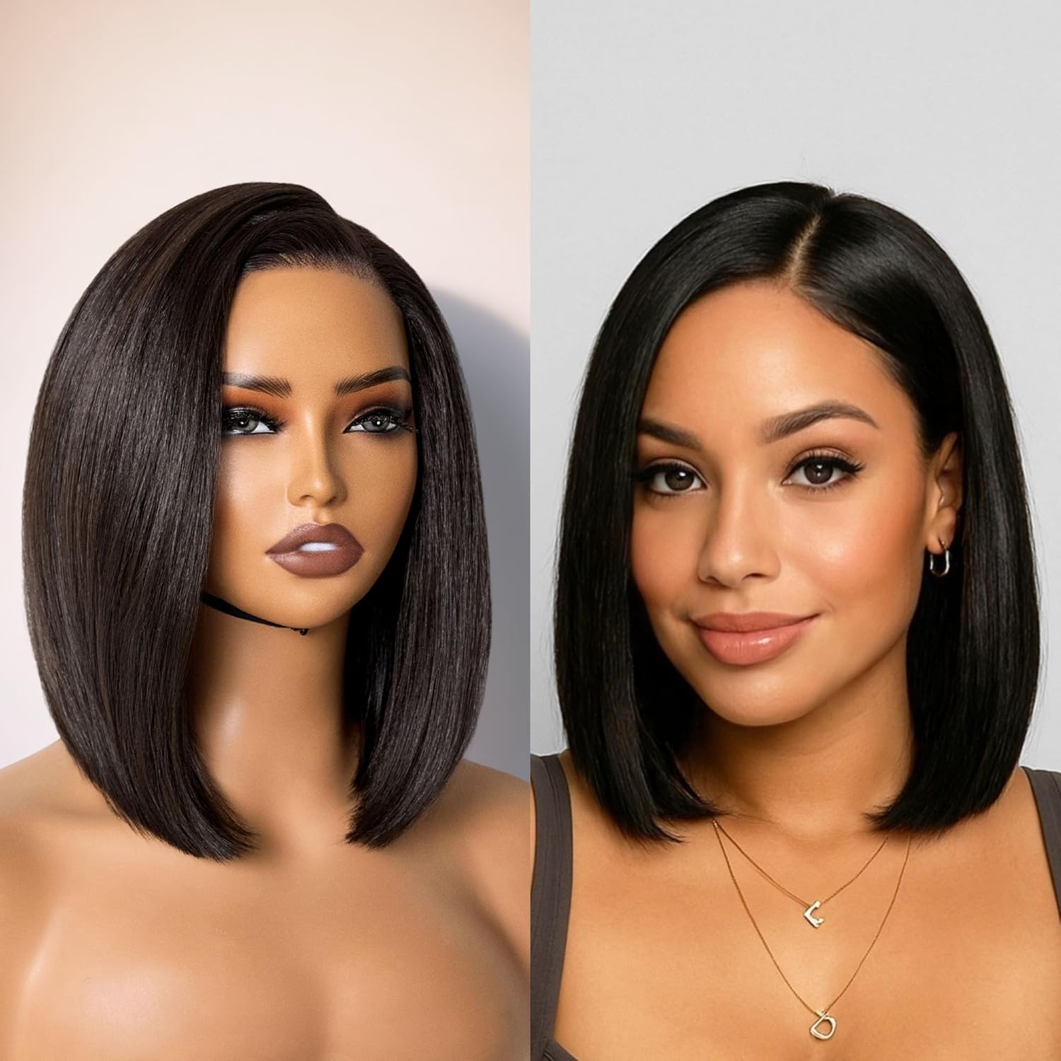 GORGIUS Black Bob Lace Front Wig for Effortless Glam Looks