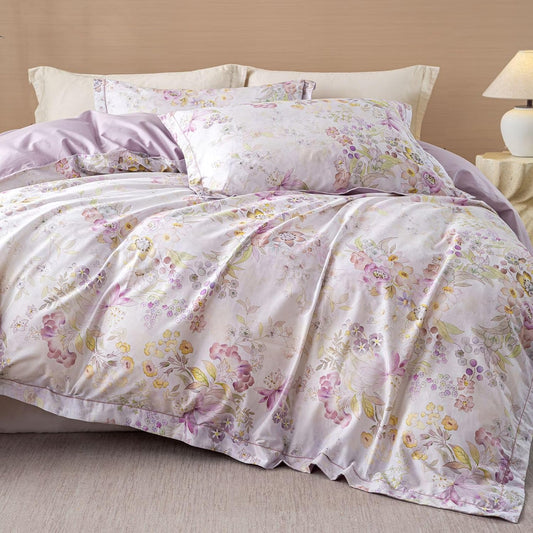 Ultra Soft Floral Pattern Duvet Cover Set King Size Comfort