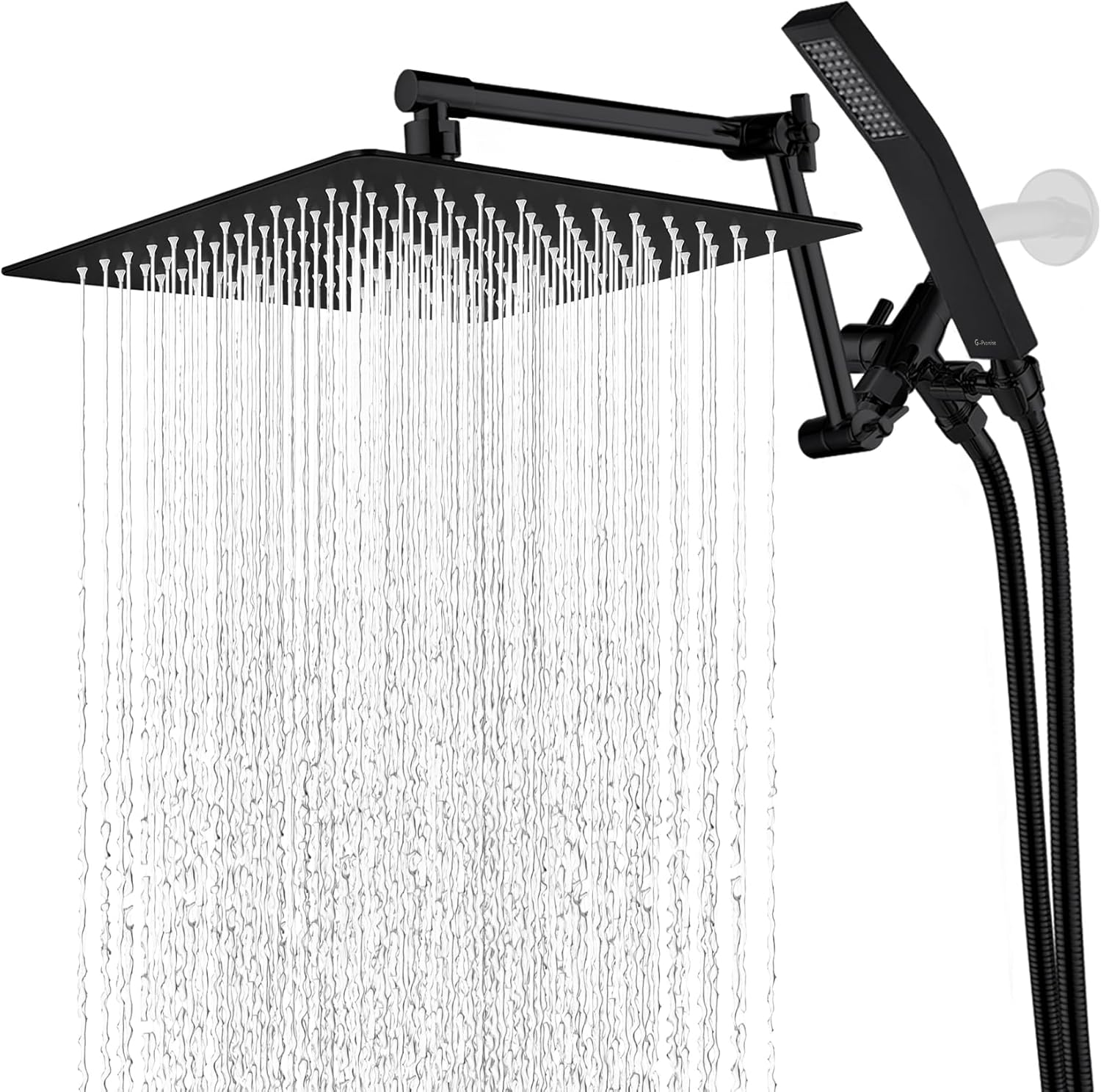 G-Promise 12 Inches Rainfall Shower Head with Handheld Spray Combo