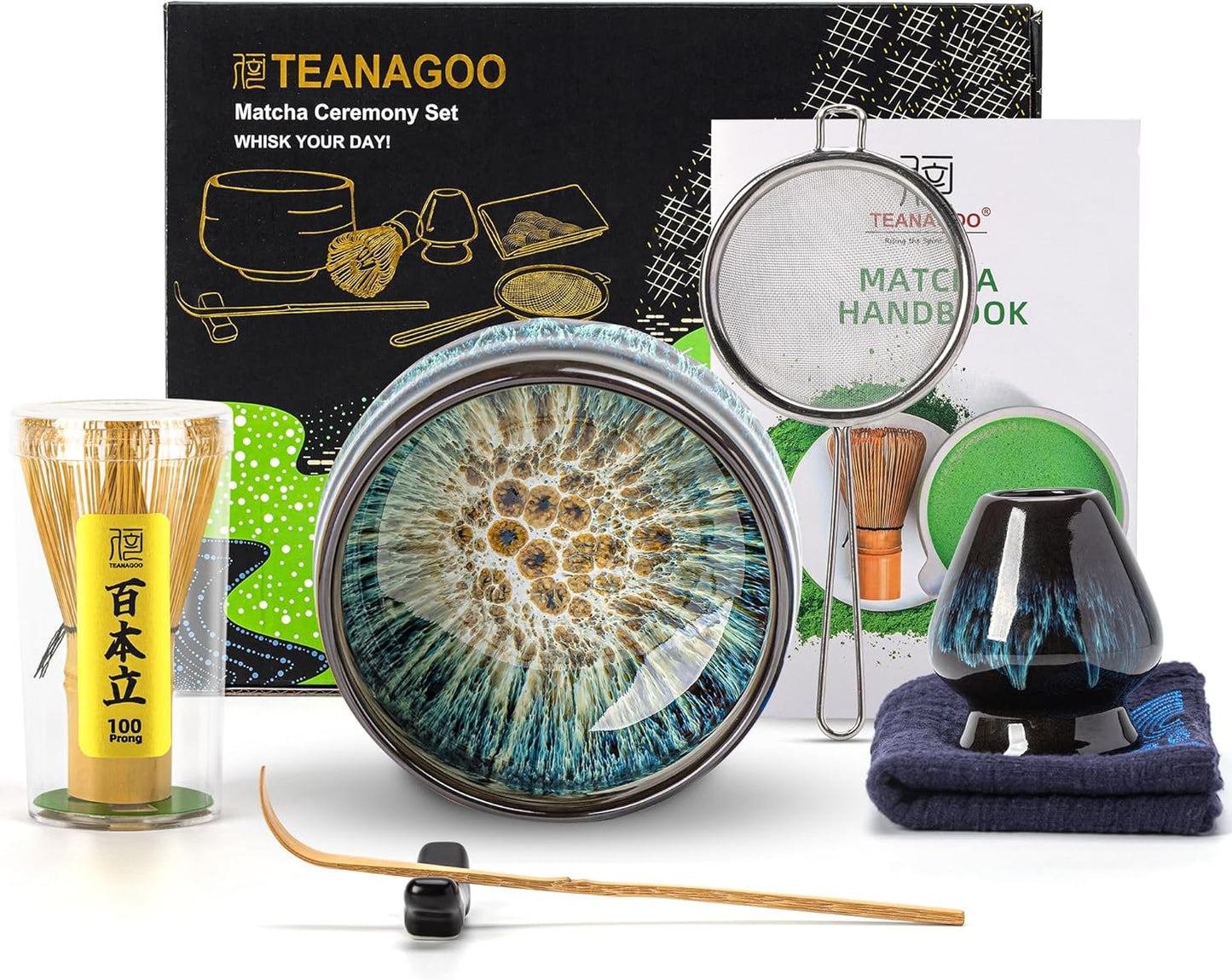 TEANAGOO Matcha Whisk Set for Traditional Tea Ceremony Use