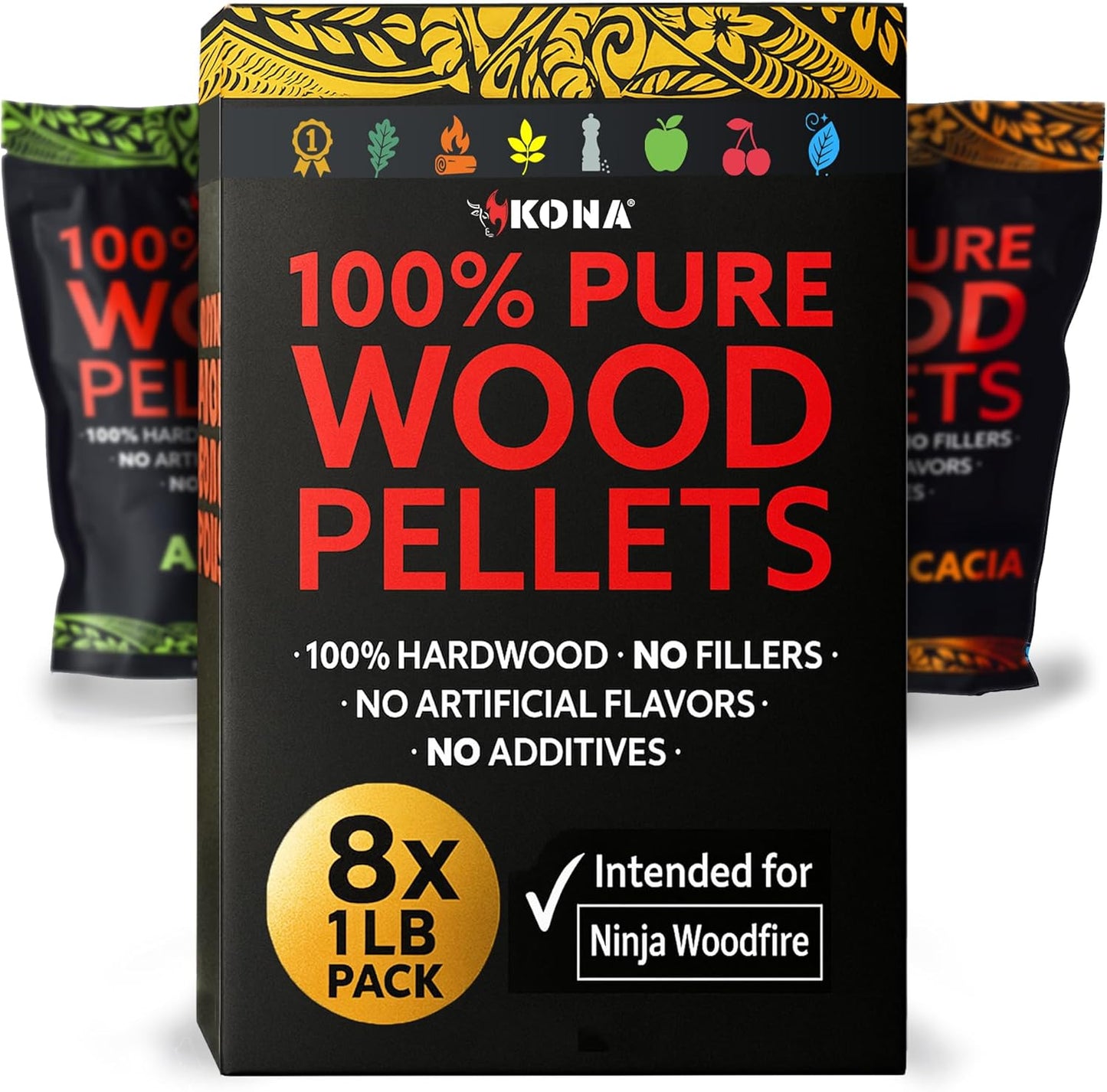 Kona Premium BBQ Wood Pellets for Enhanced Flavor and Performance