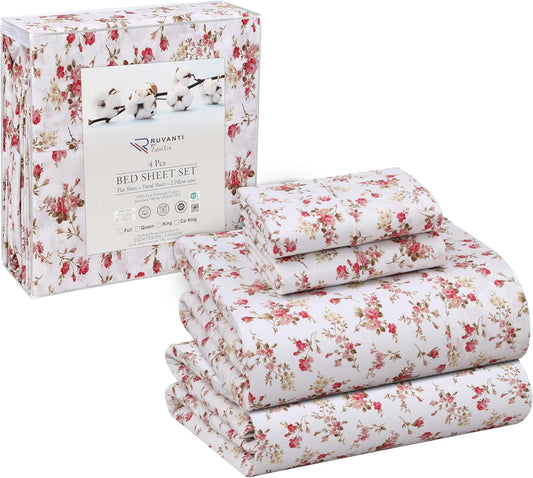 100% Cotton King Size Sheets Set for Ultimate Comfort and Style