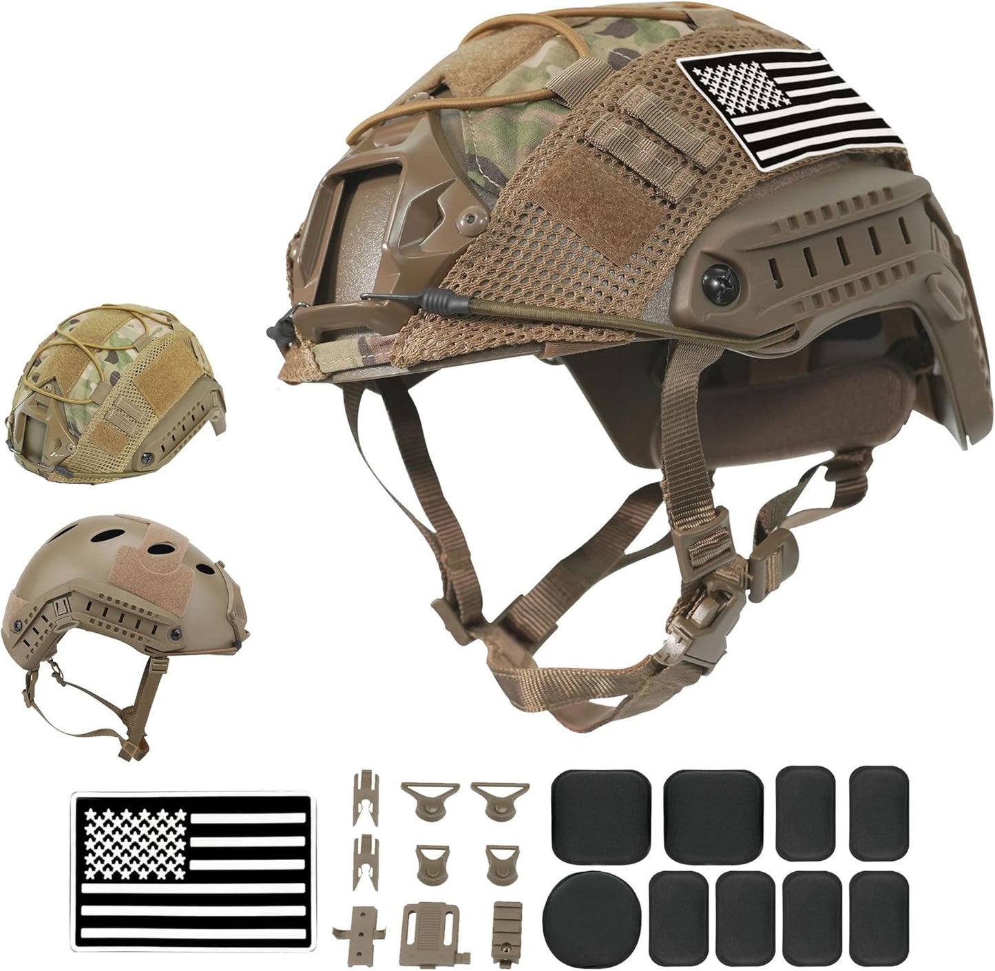 Fast PJ Airsoft Helmet with Cover - RunCam Ready