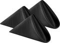 Black Cloth Napkins 17x17 in Washable Polyester - 100PCS elegant set