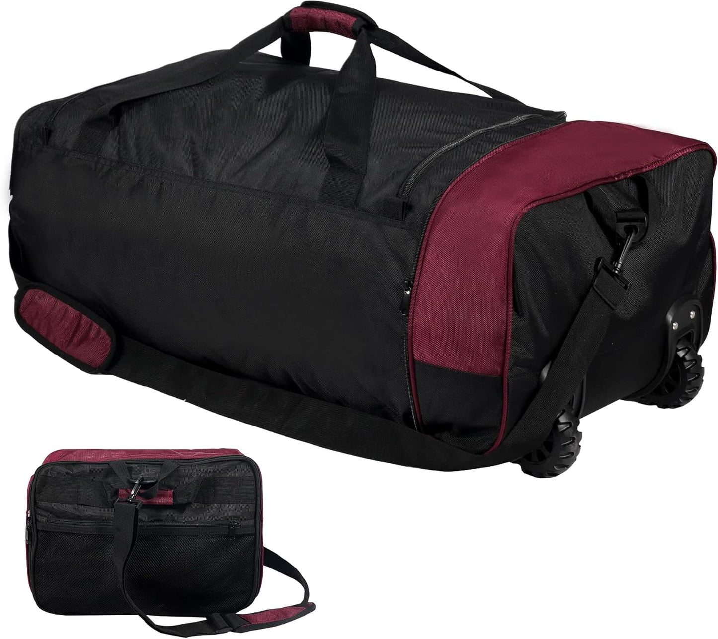 REDCAMP Foldable Duffle Bag with Wheels for Travel and Storage