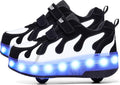 LED Light Up Roller Shoes Wheeled Skate Sneakers for Kids - 7 Colors