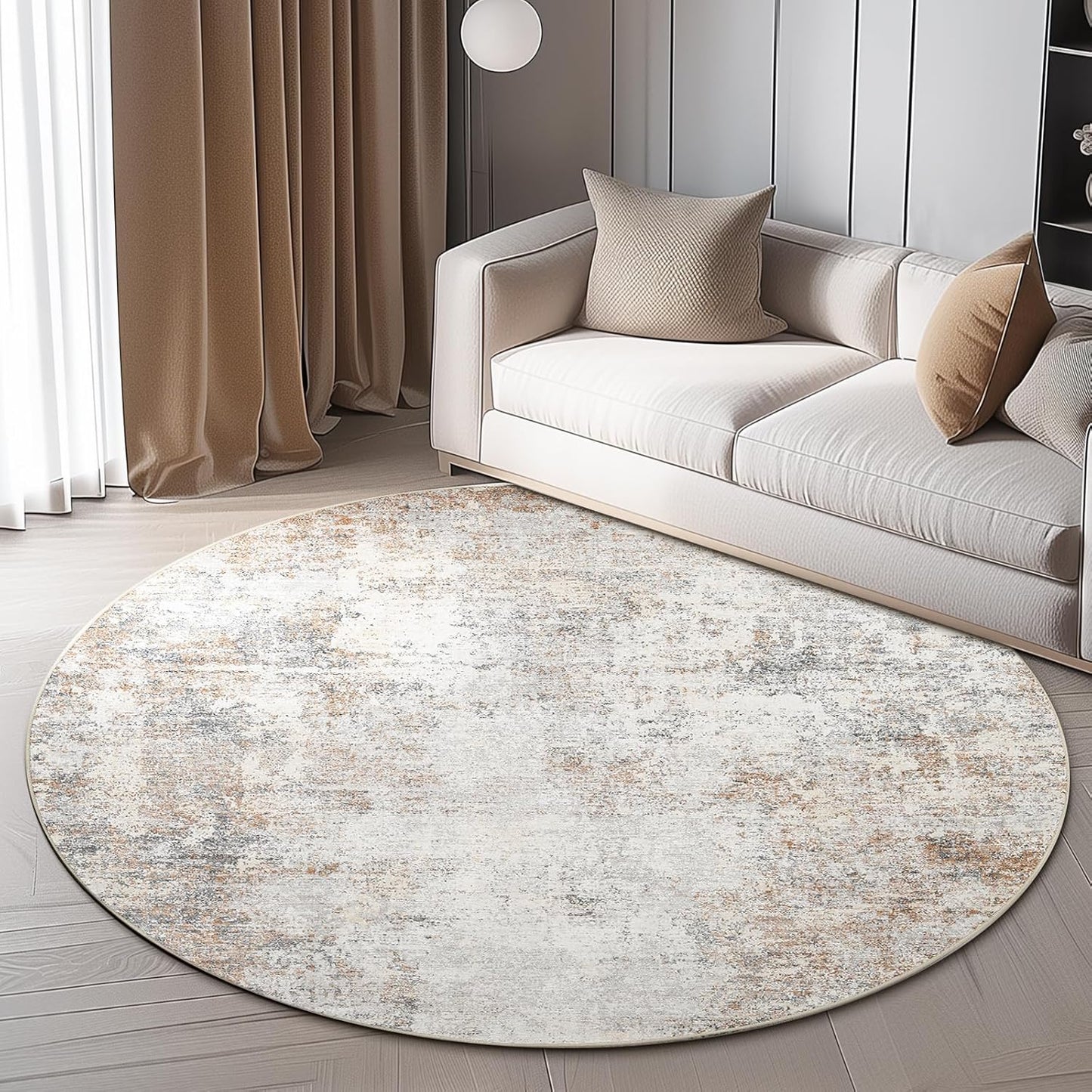 jinchan Round Rug 6ft Modern Area Rug for Stylish Spaces