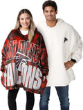 Reversible Sherpa Hoodie Sweatshirt Hoodeez - Oversized Fan Fit