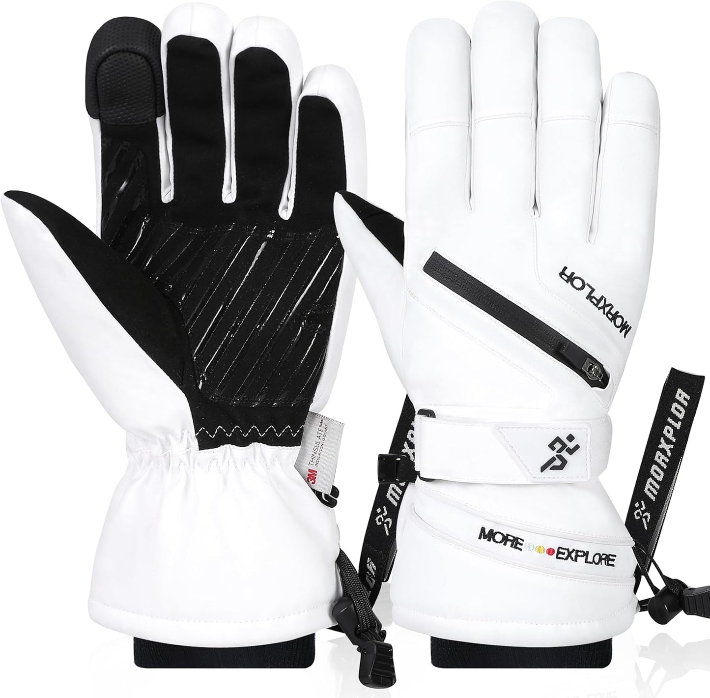 MORXPLOR Waterproof Insulated Ski Gloves