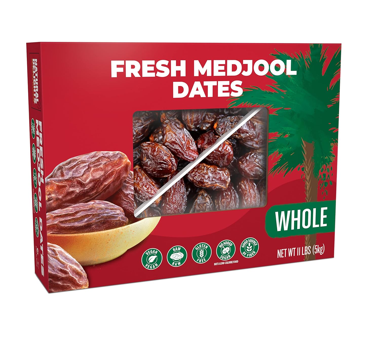 Natural Delights Medjool Dates - Large, Plump, and Sweet Snack