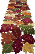OWENIE Fall Table Runner 13 x 144 in - Elegant Embroidered Harvest