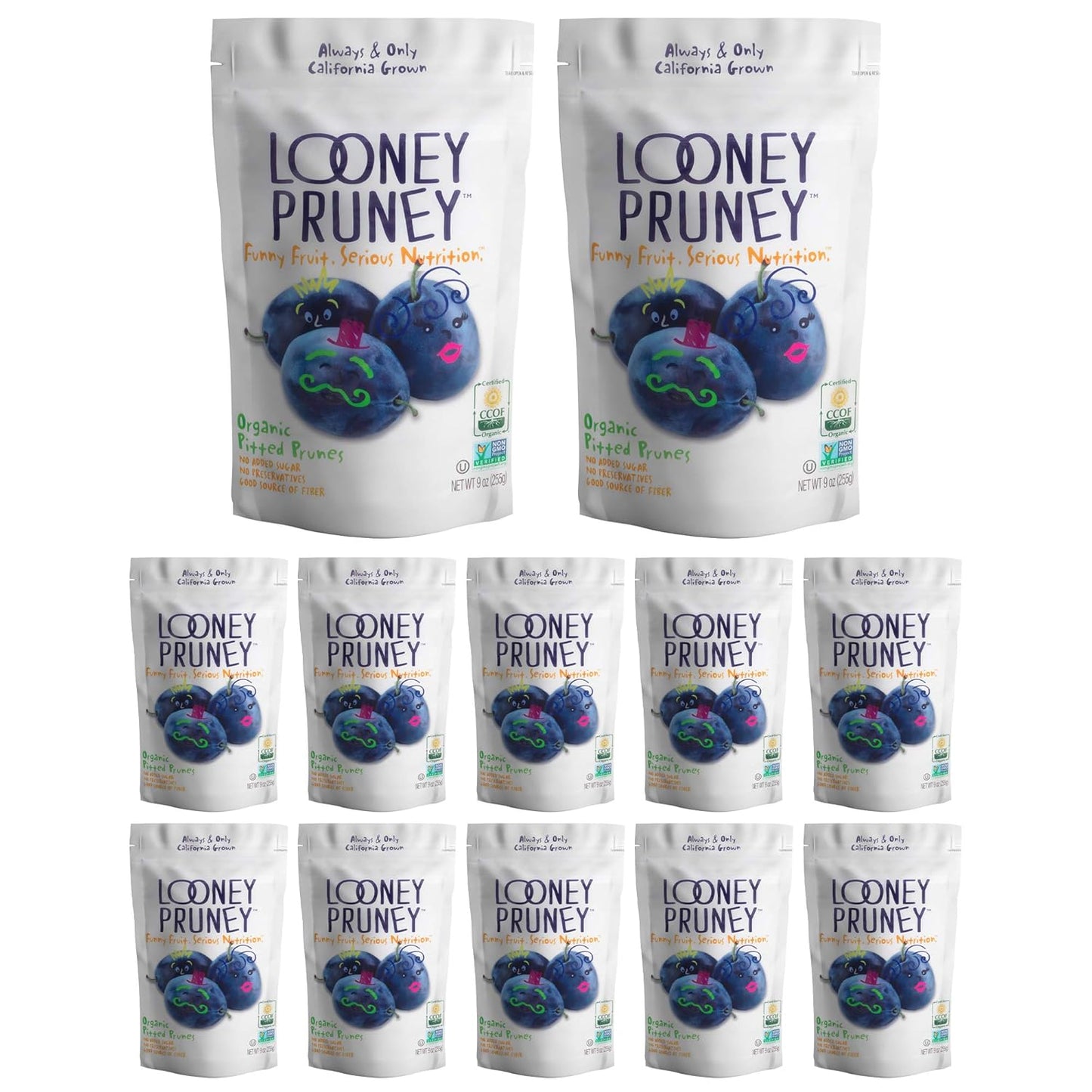 Looney Pruney Pitted Dried Prunes - Healthy Snack for All