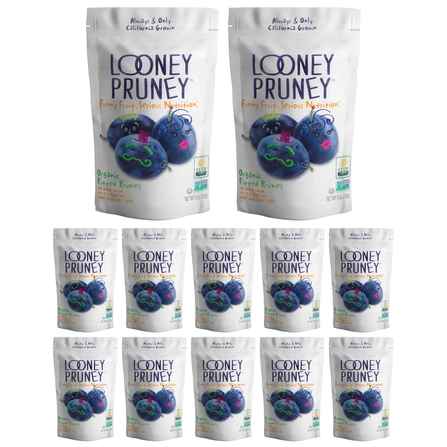 Looney Pruney Pitted Dried Prunes - Healthy Snack for All