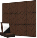 12-Pack Acoustic Panels 16x12x0.4 in - Grooved Sound Absorbing Panels