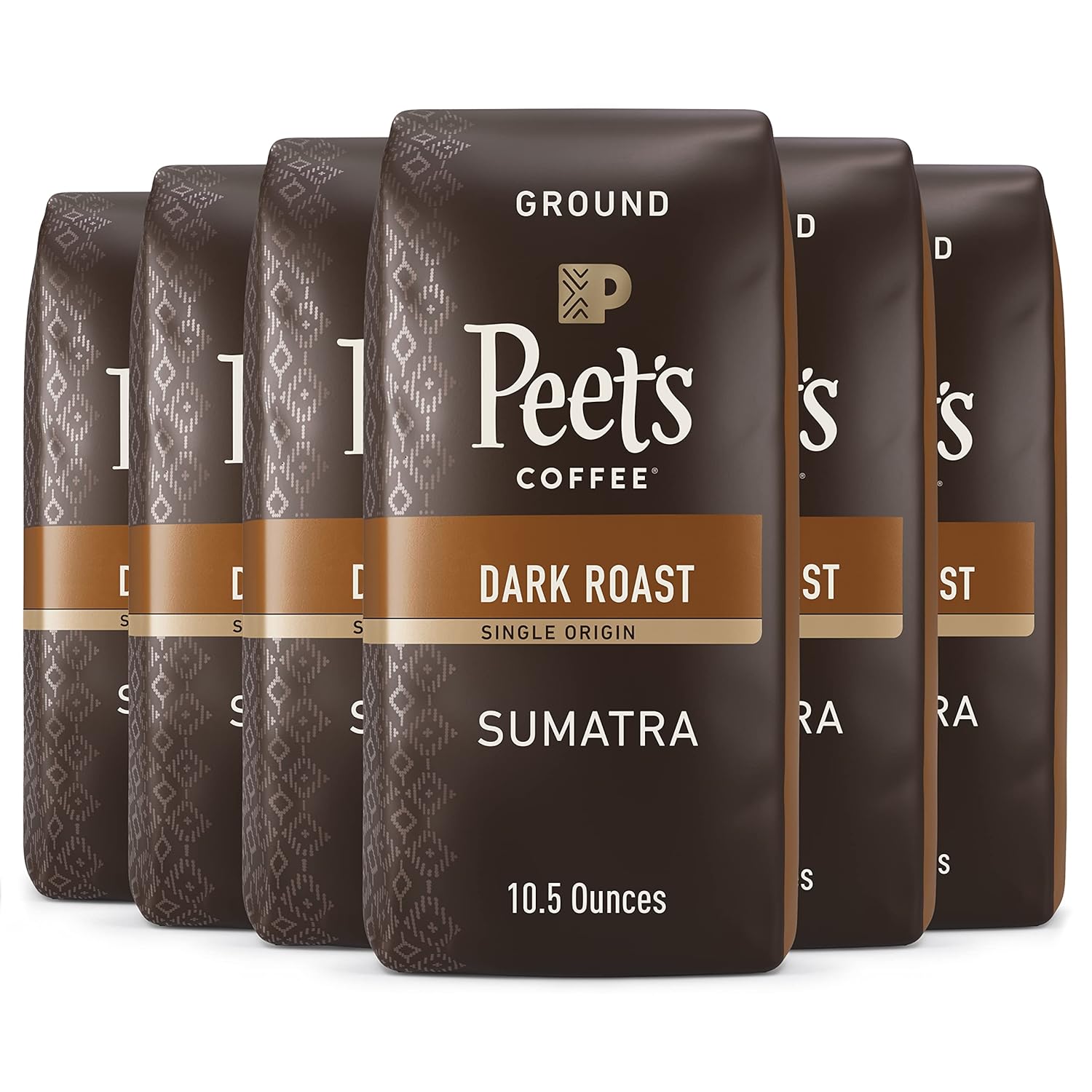 Peet's Single Origin Sumatra Dark Roast - 63oz, 6 bags