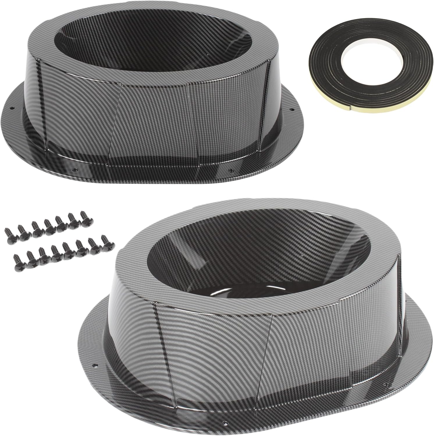 2PCS Carbon Fiber Style 6x9 inch Speaker Boxes for Universal Use