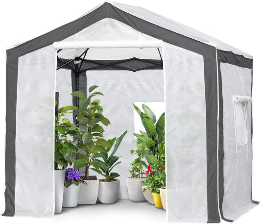 EAGLE PEAK 8x8 Portable Walk in Greenhouse for Easy Gardening