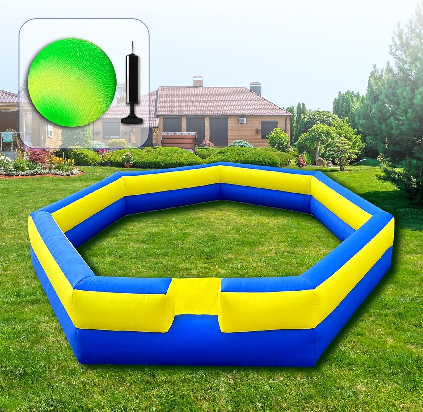 WARSUN 15Ft Gaga Ball Pit for Indoor and Outdoor Fun Activities