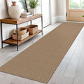Woven Runner Rug 2x10 Ft Washable Runner - Non Slip Cotton Hallway