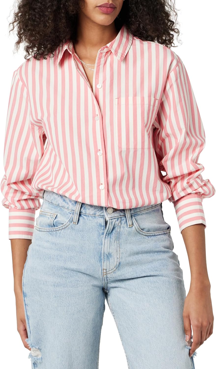 The Drop Women's Kendra Loose Fit Long Shirt for Comfort
