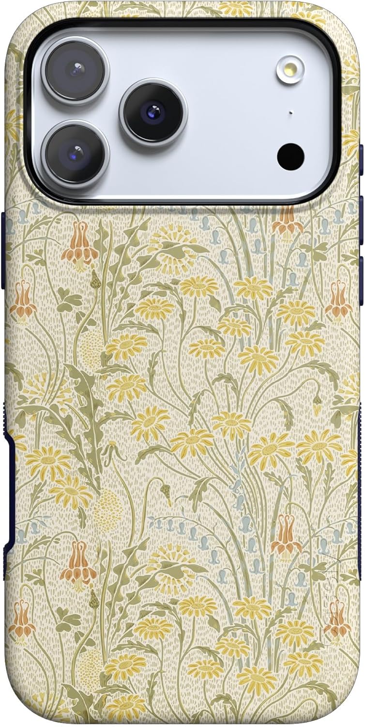 Bold Protective iPhone 17 Pro Case with Boho Blooms Design