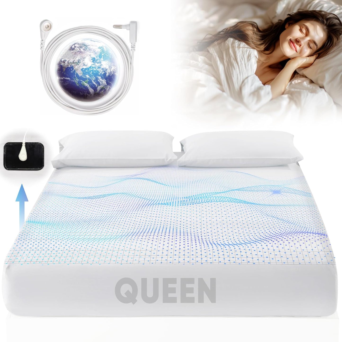 Grounding Sheet Queen Size - Organic Cotton & Silver Fiber