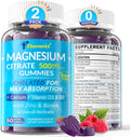 Magnesium Citrate Gummies 500mg for Women Men - Calm, Sleep & Bone