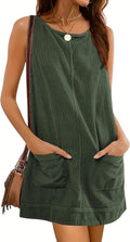 Hooever Corduroy Overall Dress Mini Pinafore - Cozy Fall Staple