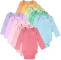 10-Pack Long Sleeve Organic Cotton Baby Bodysuits - Classic Fit