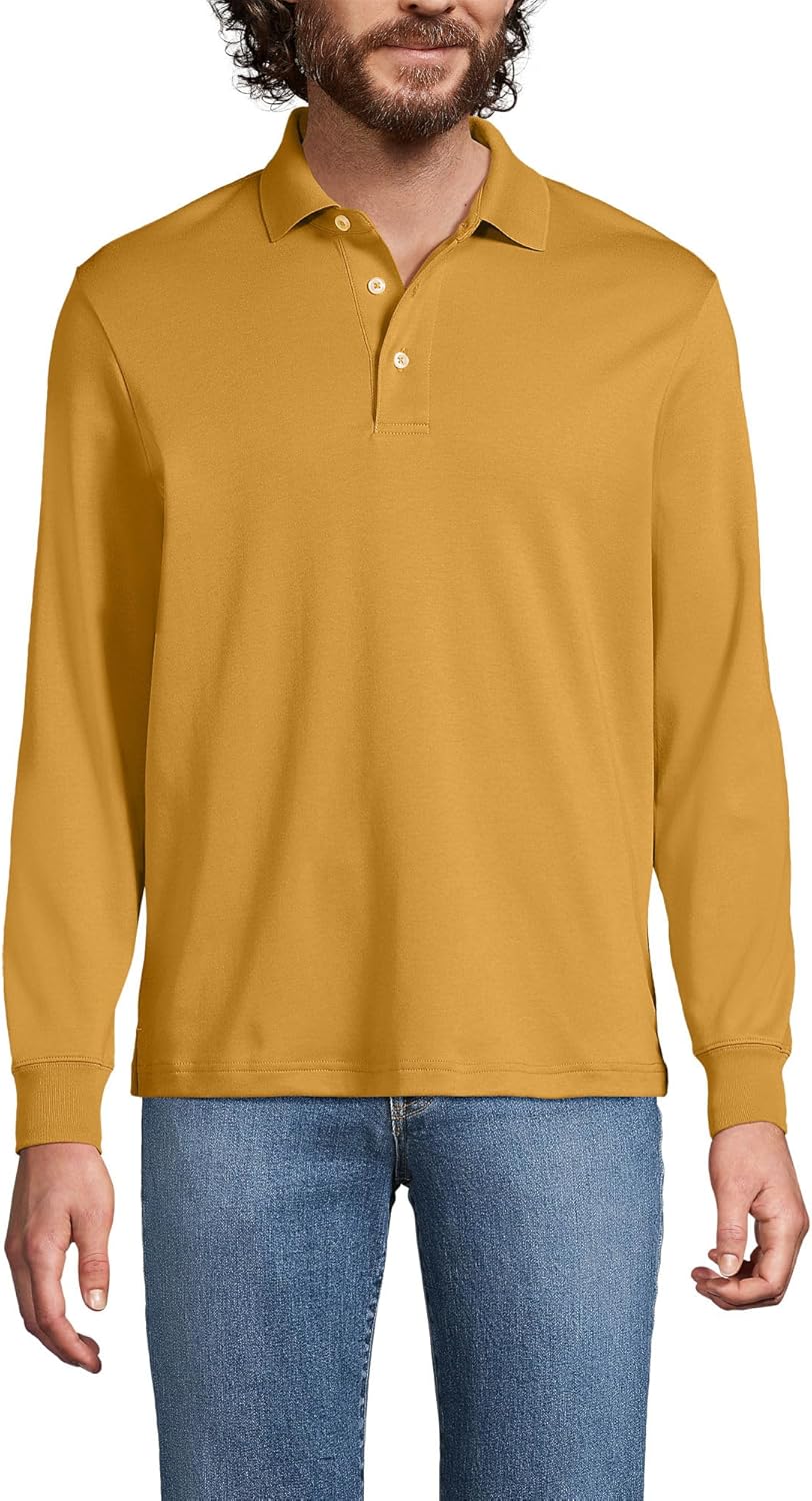 Lands' End Men's Long Sleeve Supima Cotton Polo Shirt Review