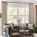 52 in x 102 in Pinch Pleated Linen Curtain Panel - Tapioca