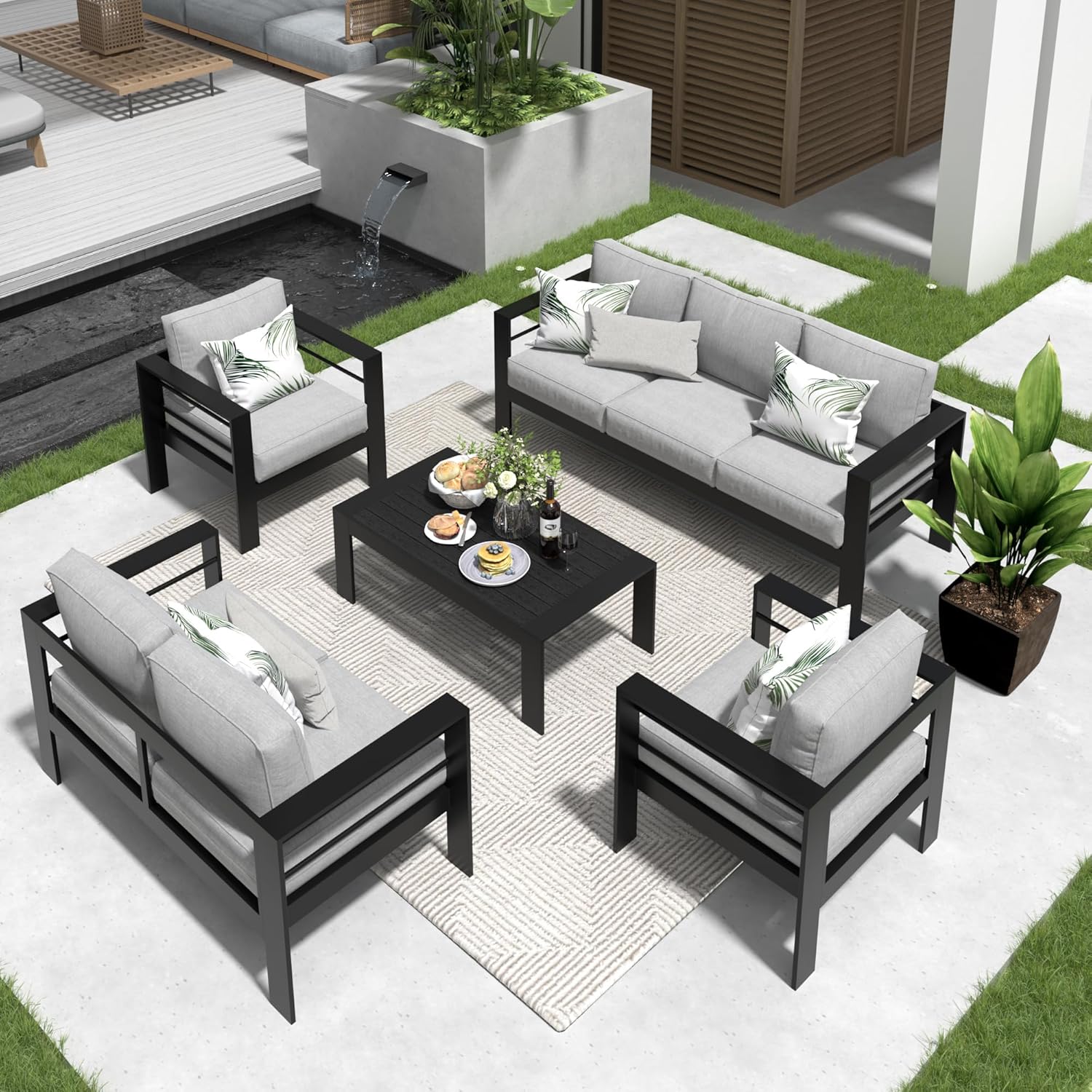 Solaste Aluminum Patio Furniture Set for Modern Outdoor Spaces