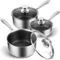 KOCH SYSTEME CS Hybrid Honeycomb Triply Stainless Saucepan Set