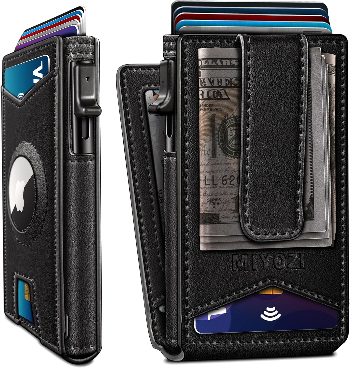 Airtag Wallet for Men by miyozi - Slim RFID Blocking Design