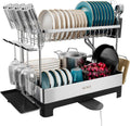 SUNLY 2 Tier Dish Drying Rack - Extra Large Counter Drying Solution