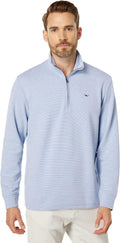 Men's Saltwater Quarter-Zip Pullover Sweater - Soft Stripe Finish