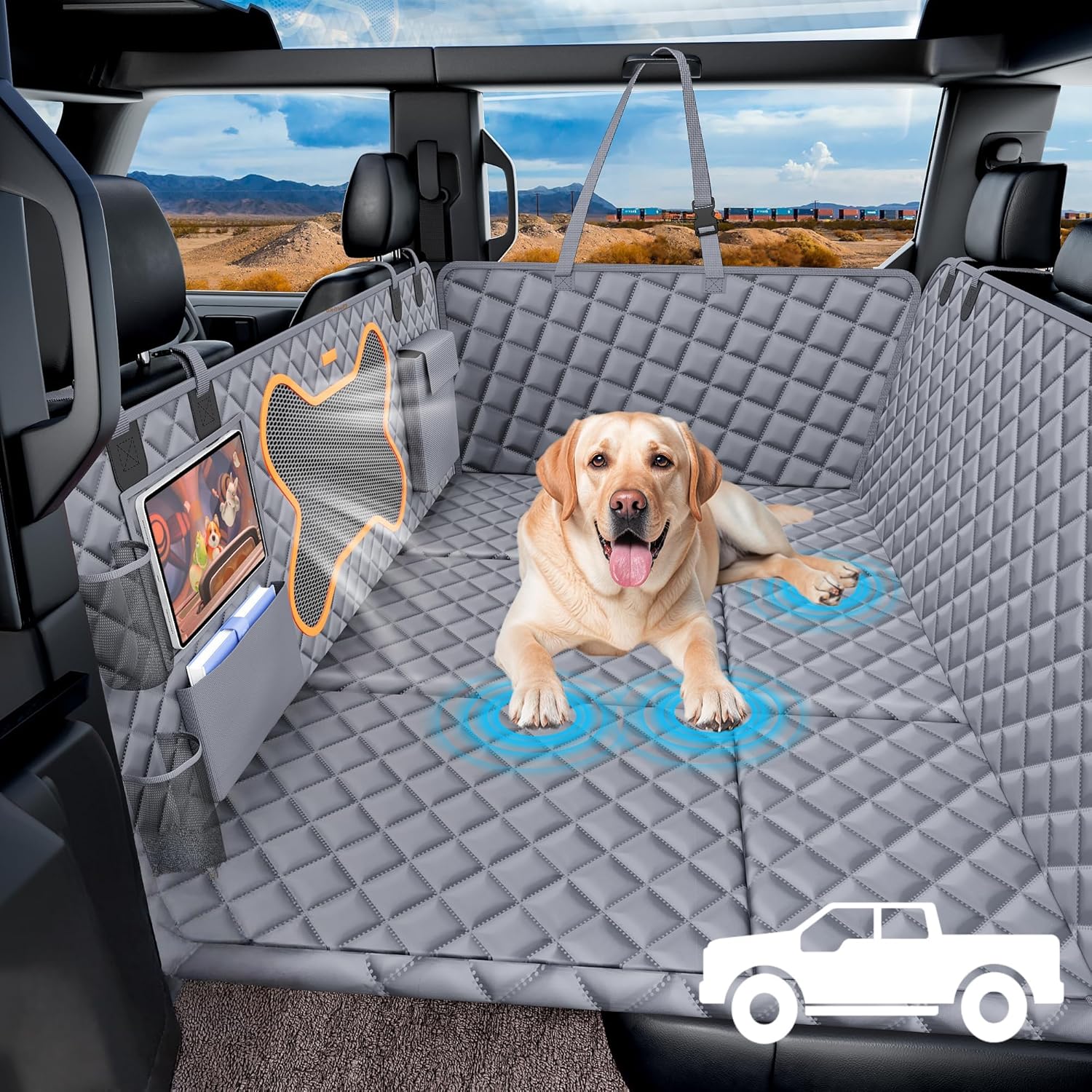 Dog Backseat Extender Hammock for Trucks - Waterproof & Portable