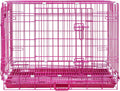 Pink Dog Crate 30 in Foldable Medium Dog Cage - Durable