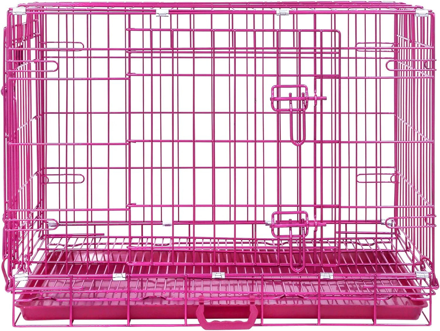 Pink Dog Crate for Medium Dogs - Foldable and Travel-Friendly